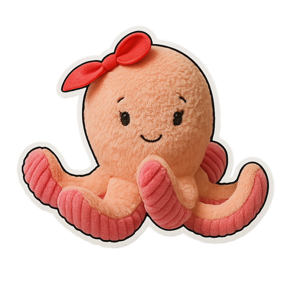 Plush Toy Octopus Sticker